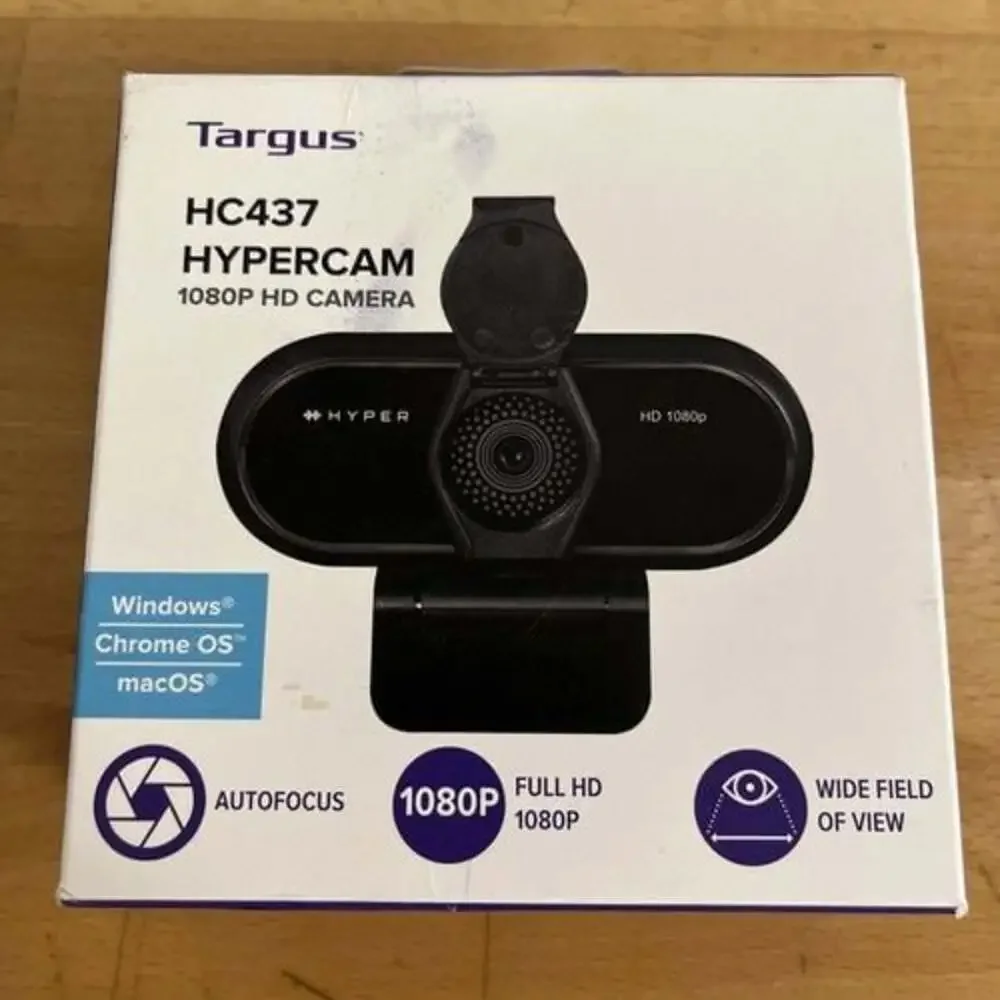 Targus HyperCam 1080p HD Webcam HC437 AVC041 with Privacy Cover